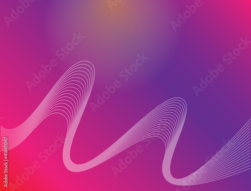 Light leak background with dominant pink purple orange color gradations and wavy sonar lines