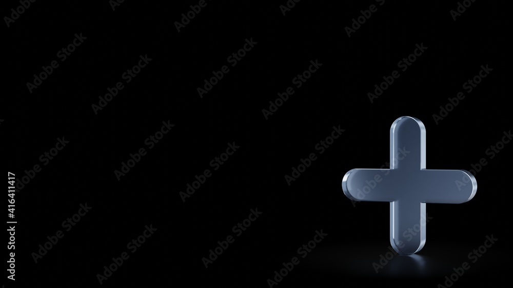 3d rendering frosted glass plus symbol isolated with reflection 3d rendering frosted glass plus symbol isolated with reflection
