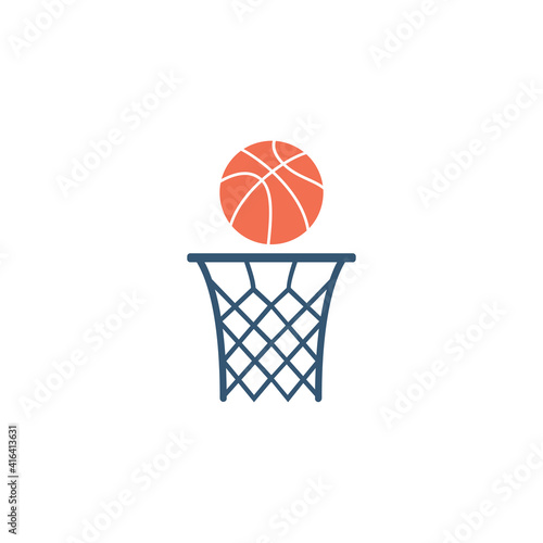 Basketball hoop vector icon. Basketball, basket icon. Symbol, logo illustration. perfect vector graphics