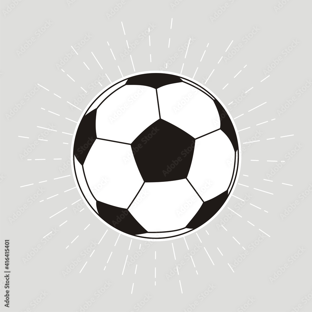Obraz premium Hand drawn Soccer ball vector design,vector illustration
