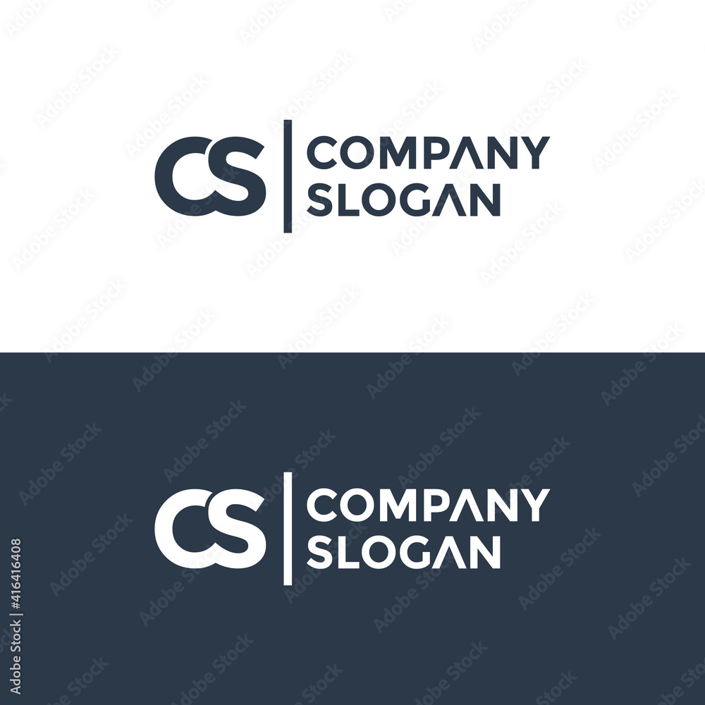 Initials monogram CS letter business logo design vector. Initials monogram CS letter business logo design vector.