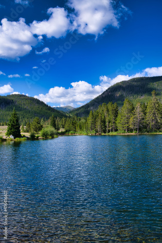 Fototapeta Naklejka Na Ścianę i Meble -  lake in the mountains in summer