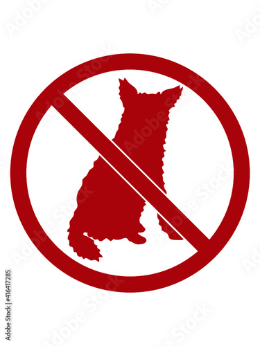 Verboten Schild Hunde 