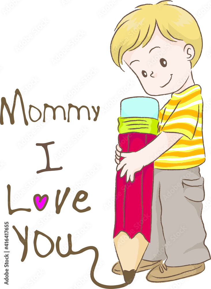 vector cartoon mother's Day Card vector cartoon mother's Day Card