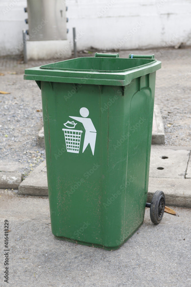 green garbage bin green garbage bin