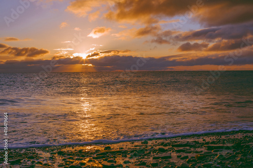 sunset on the beach