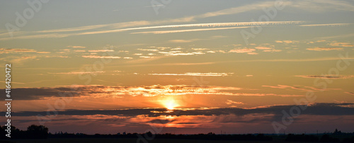 sunset over the river