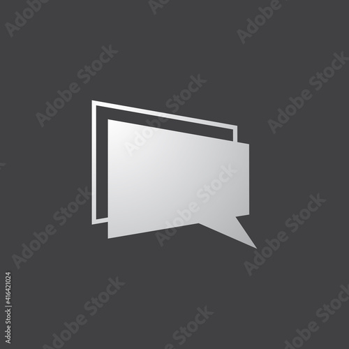 Speech bubbles Icon vector flat design