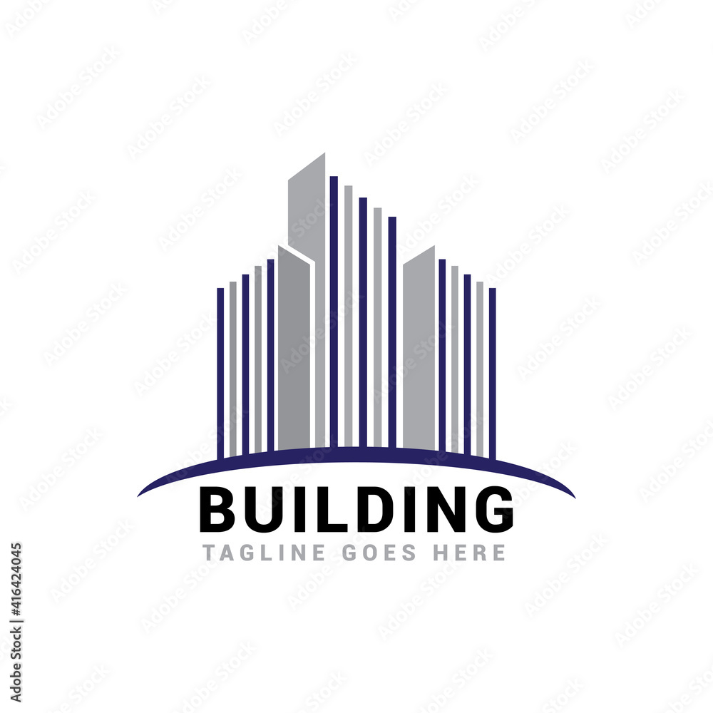 
modern building city tower logo icon vector template.