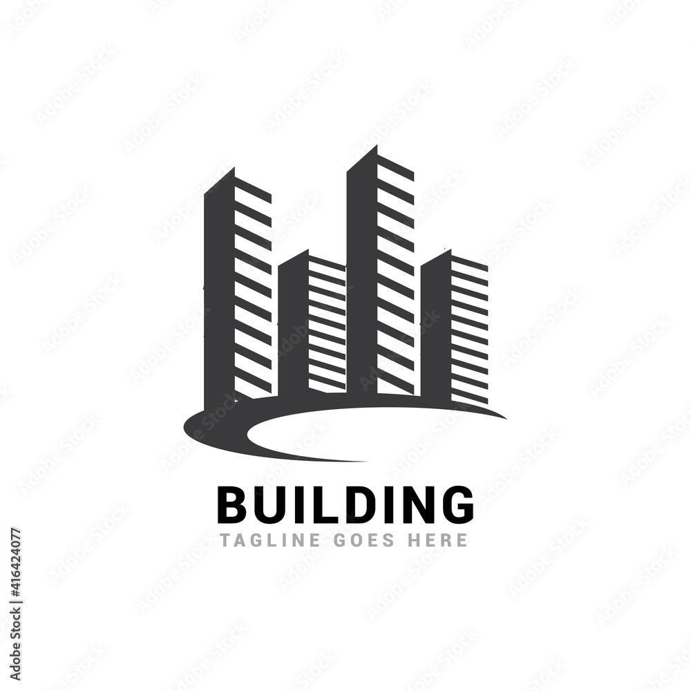 
modern building city tower logo icon vector template.