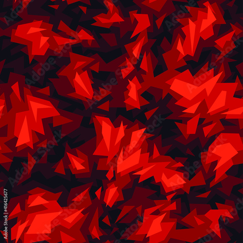Geometric camouflage seamless pattern. Abstract modern endless military camo texture for fabric and fashion print. Vector background.