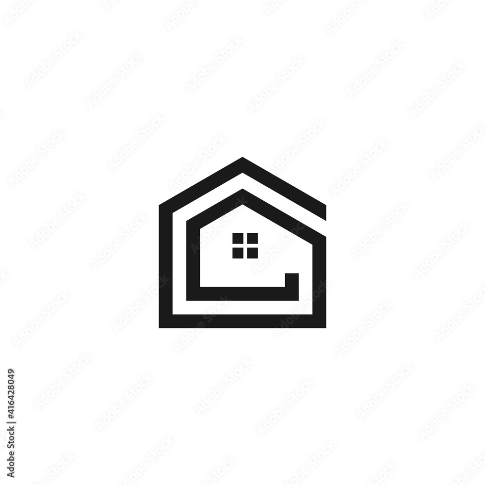 Initial CG letter House Logo Design, Vector Business Brand Logo Element Initial CG letter House Logo Design, Vector Business Brand Logo Element