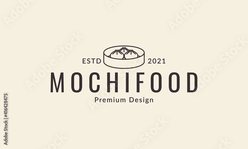 dumplings food traditional lines logo design vector icon symbol illustration