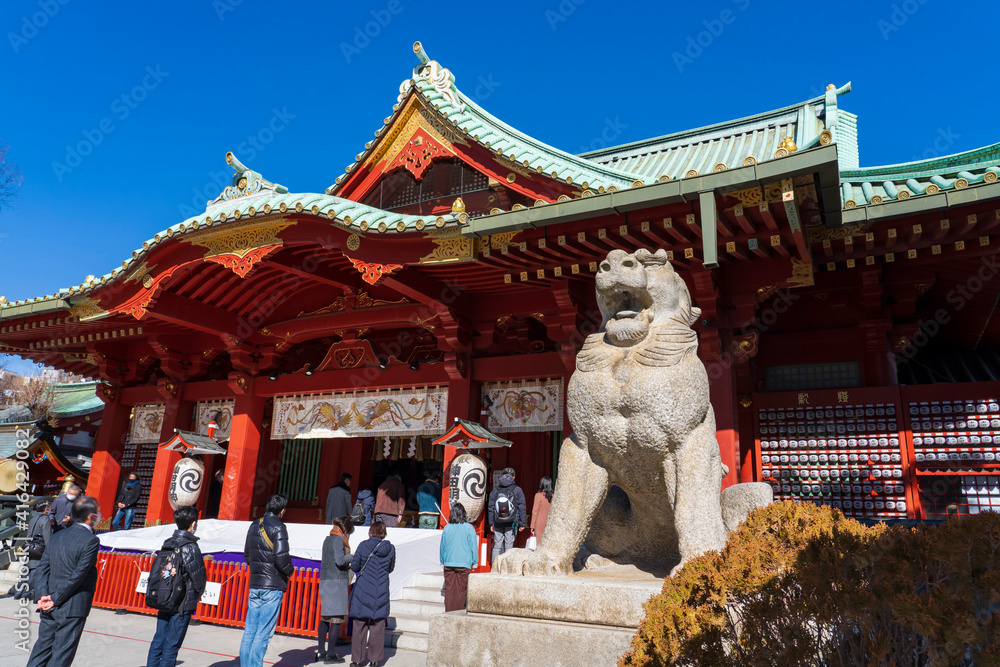 Fototapeta premium 【神田明神】初詣 （ソーシャルディスタンスを保った参拝者