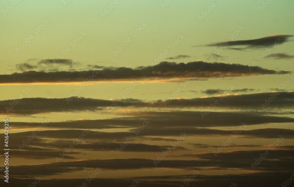 This early evening image showcases a beautiful cloudscape. This early evening image showcases a beautiful cloudscape.