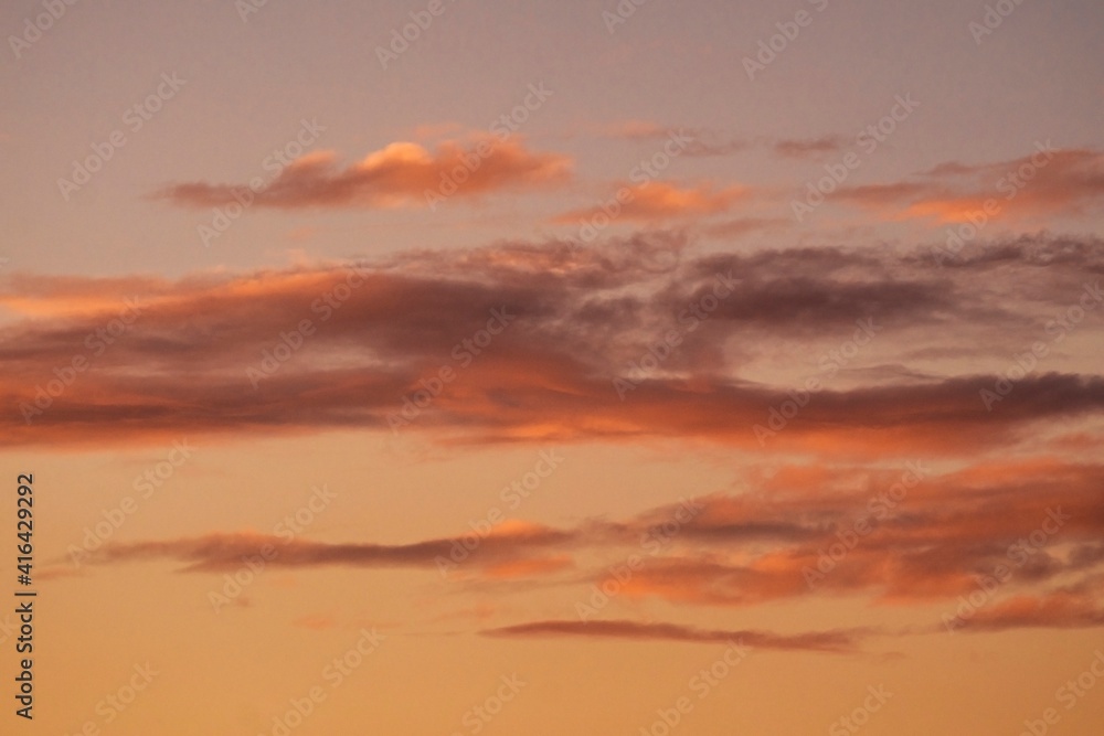 This scenic image shows a dreamy cloudscape sky.