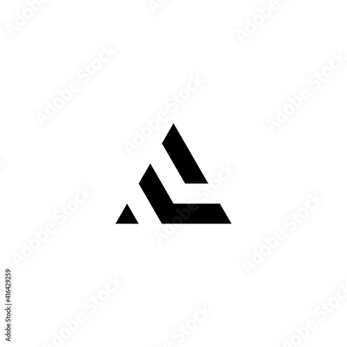 AL triangle logo design vector