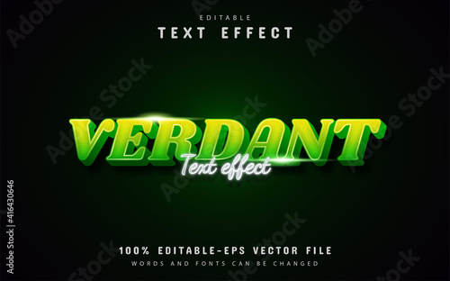 Verdant text, green gradient style text effect