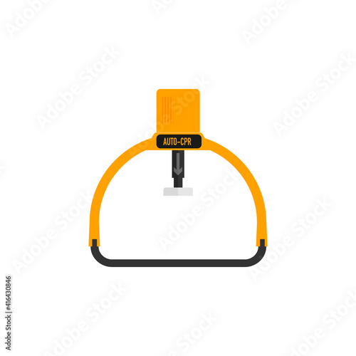 Vector of automated chest compression device.