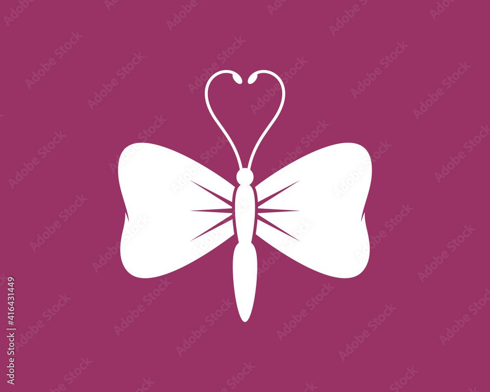 Butterfly with butterfly tie shape Butterfly with butterfly tie shape