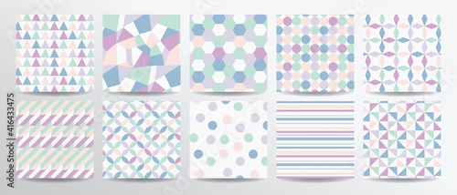 幾何学模様のシームレスパターン背景素材