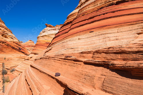Картината върху платно The beautiful landscape and rock formations of Coyote Buttes South in the Vermil