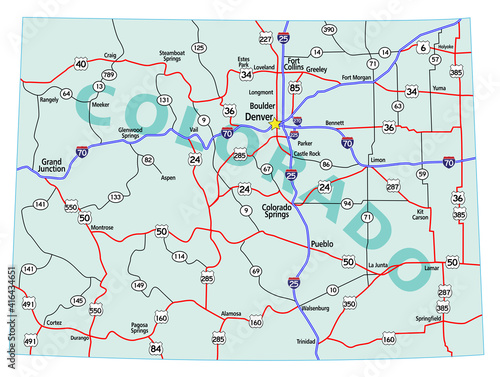 Colorado Interstate Map