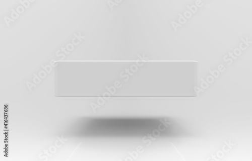 Wallpaper Mural 3d rendering. Floating an Empty rectangle box with shadow on background. Torontodigital.ca