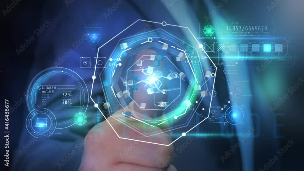 A virtual holographic panel of the future for drone control. A virtual holographic panel of the future for drone control.