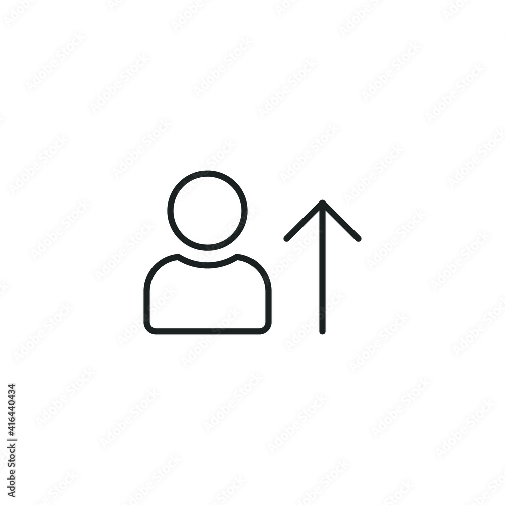 Personal development line icon. Simple outline style for web and app. Strategy management, capital, human, leadership concept. Vector illustration isolated on white background. EPS 10. Personal development line icon. Simple outline style for web and app. Strategy management, capital, human, leadership concept. Vector illustration isolated on white background. EPS 10.