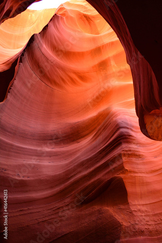 inside the colorful, eroded picturesque  lower antelope canyon, near page, arizona photo