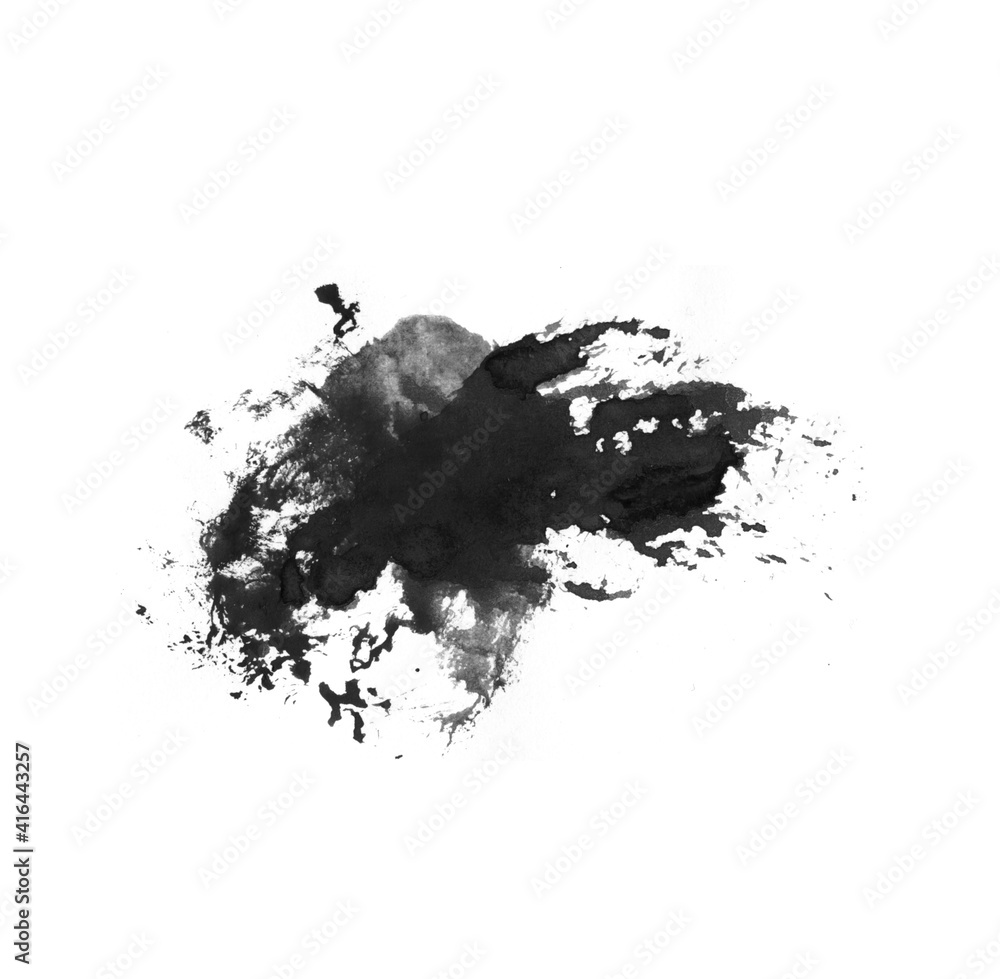 Beautiful paint smear isolated on white