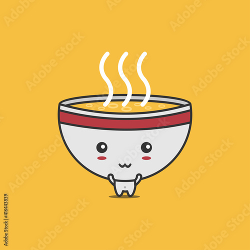 cute character soup bowl