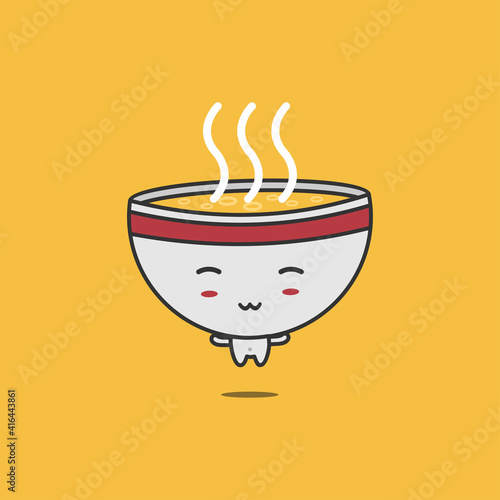 cute character soup bowl