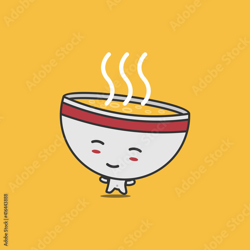 cute character soup bowl