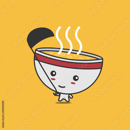 cute character soup bowl