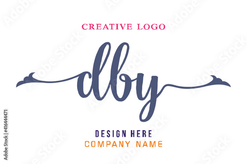 DBY lettering logo is simple, easy to understand and authoritative photo