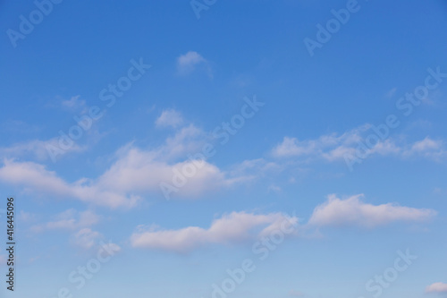 natural landscape, white clouds on a blue sky, background, place for text