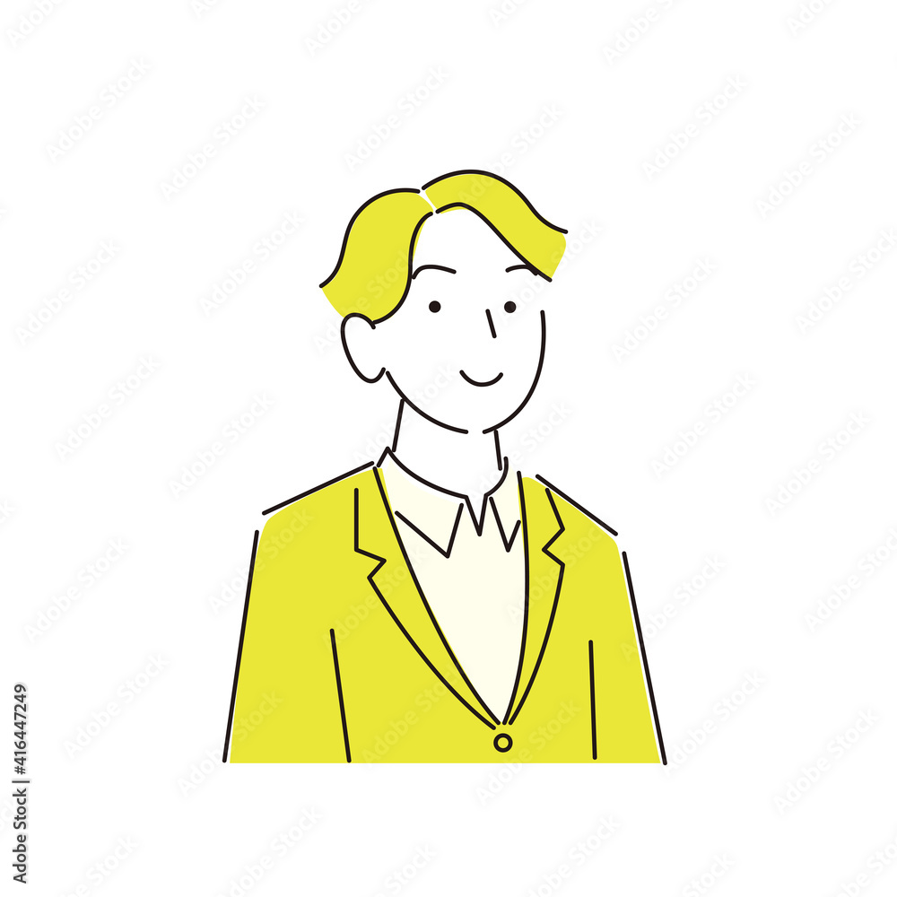 笑顔の男性 スーツ姿 程よいシンプルなイラスト ベクター Smile man Suit Moderately simple illustration vector 笑顔の男性 スーツ姿 程よいシンプルなイラスト ベクター Smile man Suit Moderately simple illustration vector