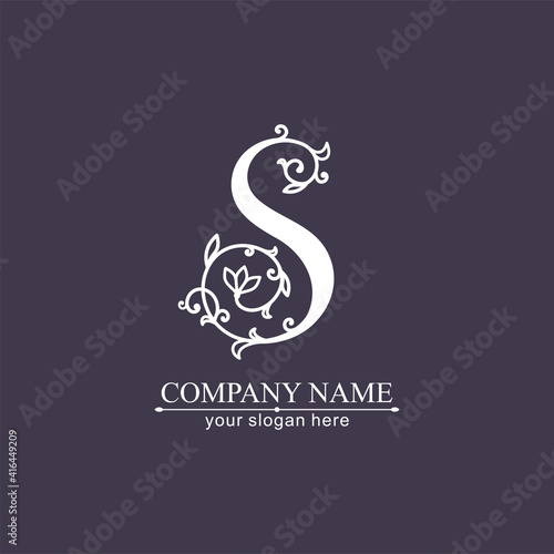 Wallpaper Mural Premium Vector S logo. Monnogram, lettering. Personal logo or sign for branding an elite company. Torontodigital.ca