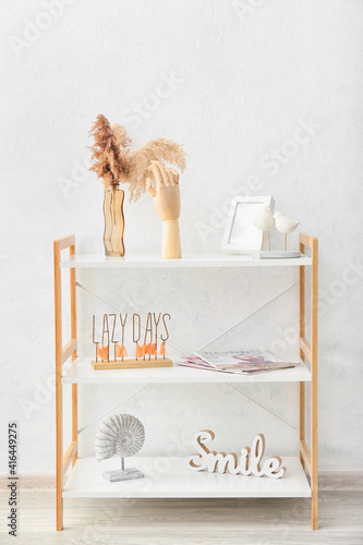 Shelving unit with wooden h...