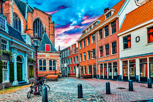 Photography Beautiful views of the streets, ancient buildings of Amsterdam - also call Venice in the North