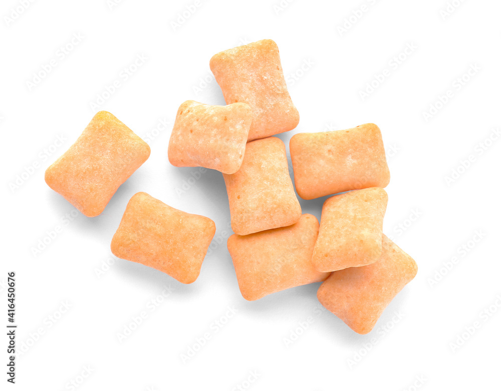 Chewing gums on white background Chewing gums on white background