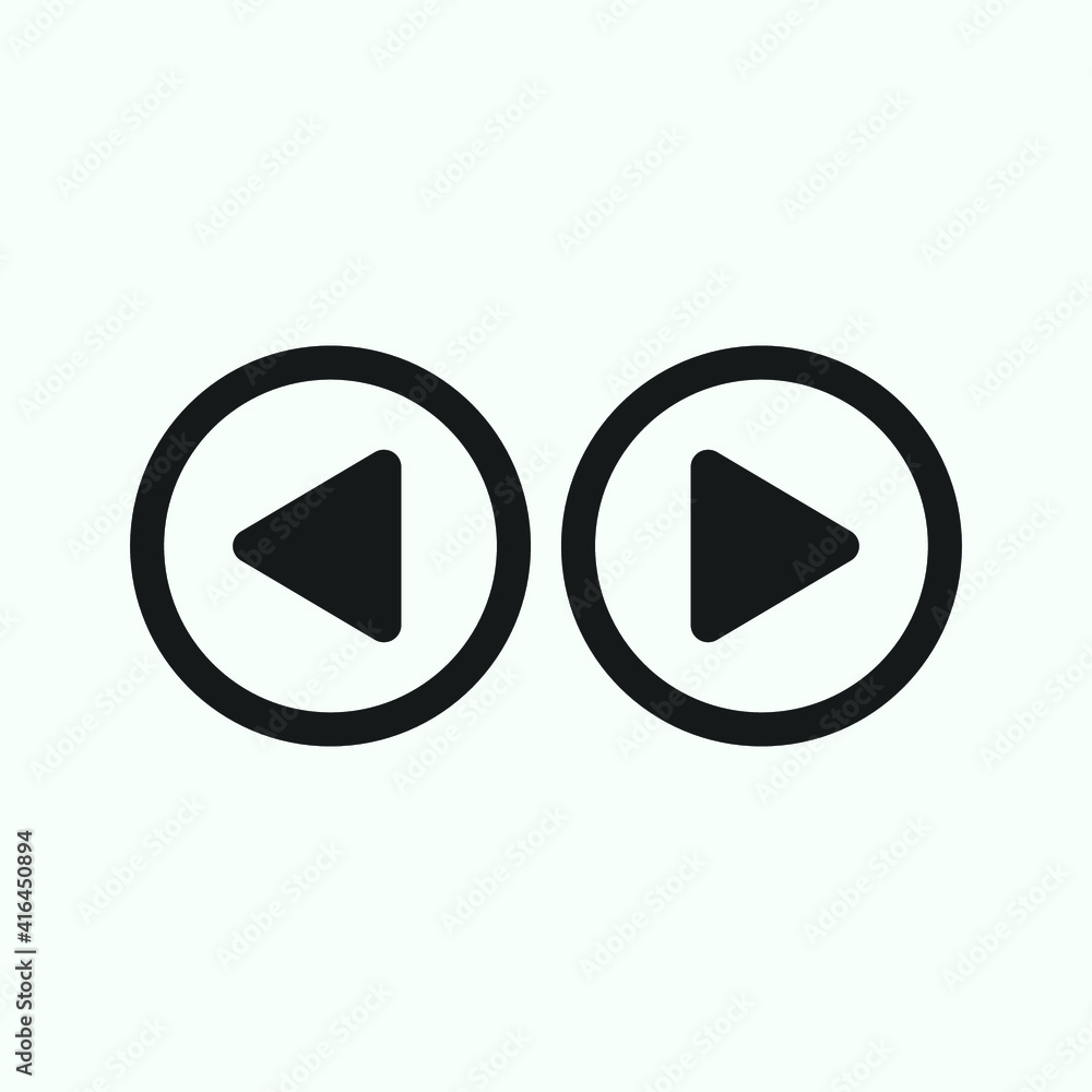 Play button icon in trendy flat style isolated on grey background. Play symbol for your web site design, logo, app, UI. Vector illustration Play button icon in trendy flat style isolated on grey background. Play symbol for your web site design, logo, app, UI. Vector illustration