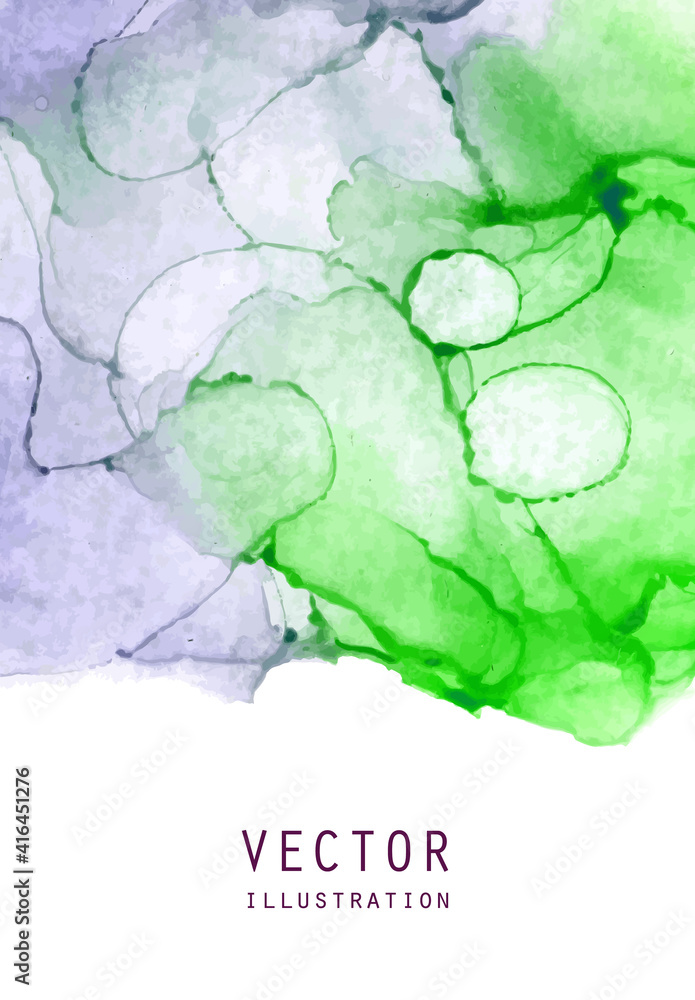 Obraz premium Alcohol ink vector texture. Fluid ink abstract background.