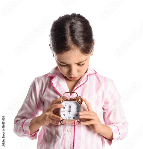 Cute little girl in pajamas...
