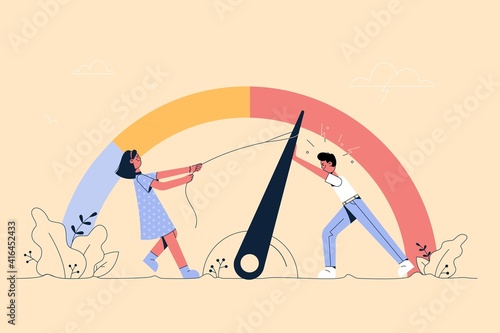 Emotional stress, teamwork, burnout concept