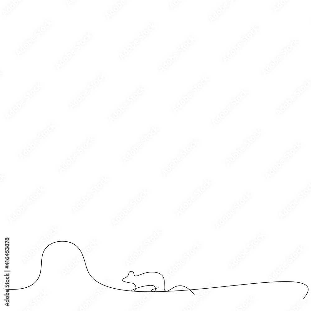 Rat animal line drawing, vector illustration Rat animal line drawing, vector illustration