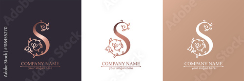 Premium Vector S logo. Monnogram, lettering. Personal logo or sign for branding an elite company.