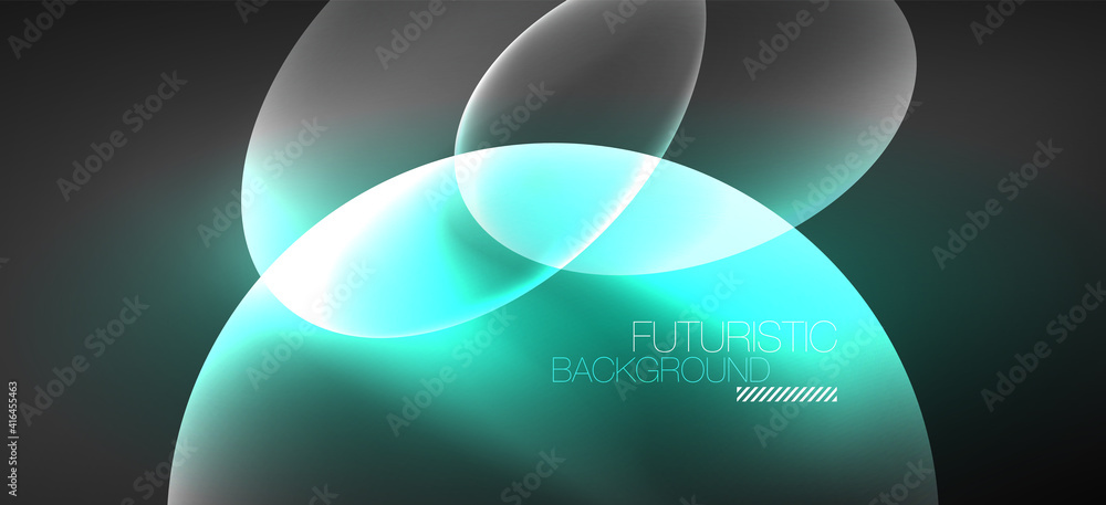 Neon ellipses abstract backgrounds. Shiny bright round shapes glowing in the dark. Vector futuristic illustrations for covers, banners, flyers and posters and other Neon ellipses abstract backgrounds. Shiny bright round shapes glowing in the dark. Vector futuristic illustrations for covers, banners, flyers and posters and other